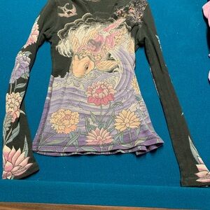 3 Lucky Brand Multicolor Design Long Sleeve Top